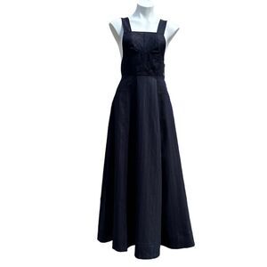 Free People Blue Apron Jumper Maxi Dress Size XS
